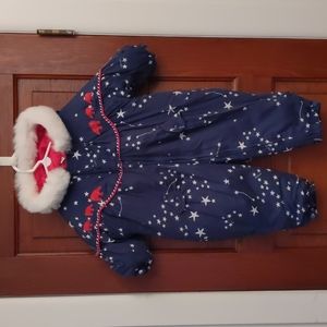 Rare Vintage Giacca Young Gallery Infant Snowsuit Bunting 24 Months